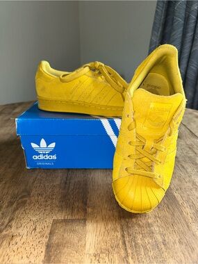 adidas Yellow Suede Superstar Sneakers